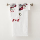 Kerstwensen van gemberkoek en Mistletoe Kussen Ker Bad Handdoek (Insitu)