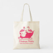 Kerstwensen van onze Flock Flamingo Tote Bag (Achterkant)