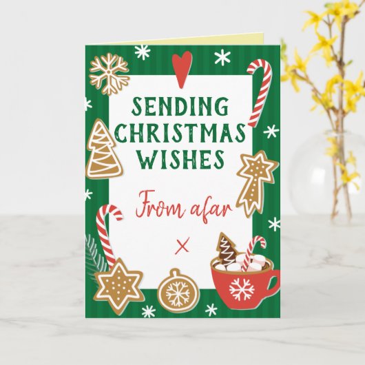 Kerstwensen vanuit de verte kaart (Gele Bloem)