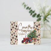 Kerstwensen vanuit het platteland briefkaart (Staand voorkant)