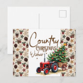 Kerstwensen vanuit het platteland briefkaart (Voorkant / Achterkant)