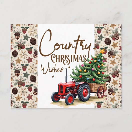 Kerstwensen vanuit het platteland briefkaart (Voorkant)