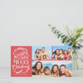 Kerstwensen Verzameling 3 Foto Feestdagenkaart (Staand voorkant)