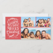 Kerstwensen Verzameling 3 Foto Feestdagenkaart (Voorkant)