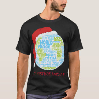 Kerstwensen - Visie op wereldvrede - Earth W T-shirt