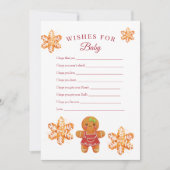 Kerstwensen voor baby activiteit van peperkoek kaart (Voorkant)