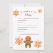 Kerstwensen voor baby-spel met peperkoek kaart (Voorkant)