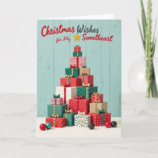 Kerstwensen voor mijn geliefde kaart (Voorkant)