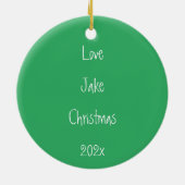 Kerstwensen voor opa met gouden sterren keramisch ornament (Achterkant)