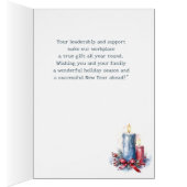 Kerstwensen voor uw BOSS Kaarsen Krans (Binnen (Rechts))