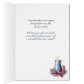 Kerstwensen voor uw vriend kaarsen krans (Binnen (Rechts))