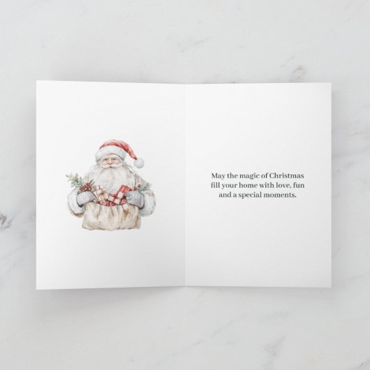 Kerstwensen voor zoon en schoondochter vakantie feestdagen kaart (Binnen)