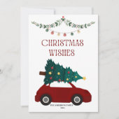 Kerstwensen Vrolijk Kerstfeest Wenskaart Feestdagenkaart (Voorkant)