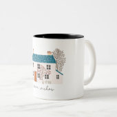 Kerstwensen Warm Tweekleurige Koffiemok (Voorkant rechts)