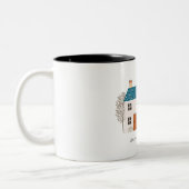 Kerstwensen Warm Tweekleurige Koffiemok (Links)