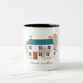 Kerstwensen Warm Tweekleurige Koffiemok (Center)