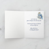 Kerstwensen Winter Blauwe Gaai Echtgenoot Vriend Feestdagen Kaart (Binnen)