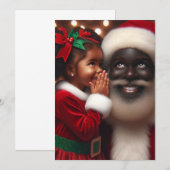 Kerstwensen - Zwarte Mensen Kerst Kaarten (Voorkant / Achterkant)