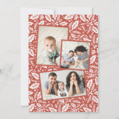 Kerstwensenboog met 3 foto-collage feestdagenkaart (Achterkant)