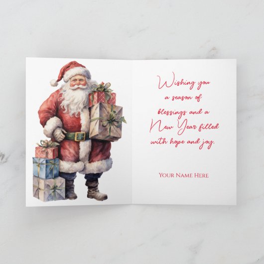 kerstWenskaart Feestdagen Kaart (Binnen)