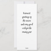 Kerstwenskaart Feestdagenkaart (Achterkant)