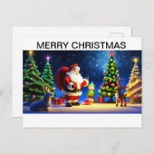 kerstwenskaart feestdagenkaart (Voorkant / Achterkant)