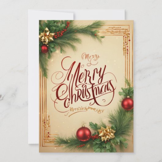 kerstwenskaart feestdagenkaart (Voorkant)