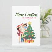 kerstWenskaart Feestdagenkaart (Staand voorkant)