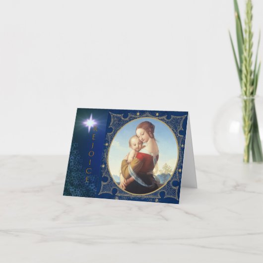 kerstWenskaart "Madonna en kind" Feestdagen Kaart (Voorkant)