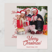 KerstWenskaart met  foto Feestdagenkaart (Voorkant / Achterkant)