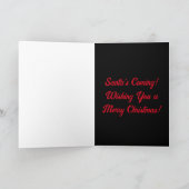 kerstWenskaart met kerstman Kaart (Binnen)