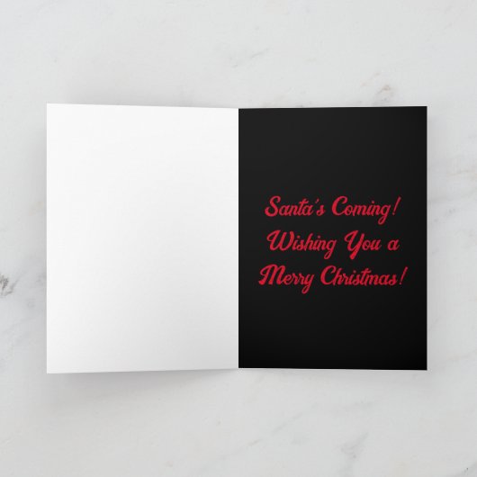 kerstWenskaart met kerstman Kaart (Binnen)