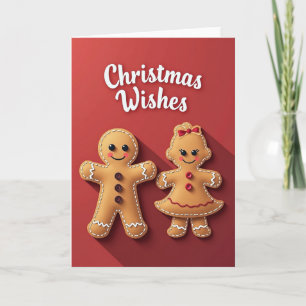Kerstwenskaart met lekkernijen kaart