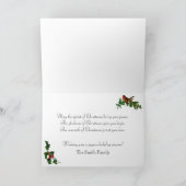  kerstWenskaart met Vintage Feestdagen Kaart (Binnen)