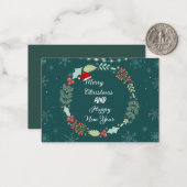 kerstWenskaart Notitiekaartje (Voorkant / Achterkant in situ)