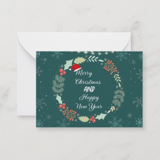 kerstWenskaart Notitiekaartje (Voorkant)