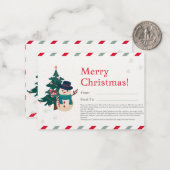 kerstWenskaart Notitiekaartje (Voorkant / Achterkant in situ)