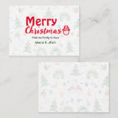 kerstWenskaart Notitiekaartje (Voorkant / Achterkant)