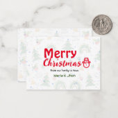 kerstWenskaart Notitiekaartje (Voorkant / Achterkant in situ)