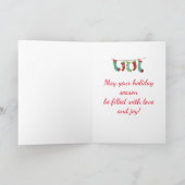 kerstWenskaart Retro Feestdagen Kaart (Binnen)