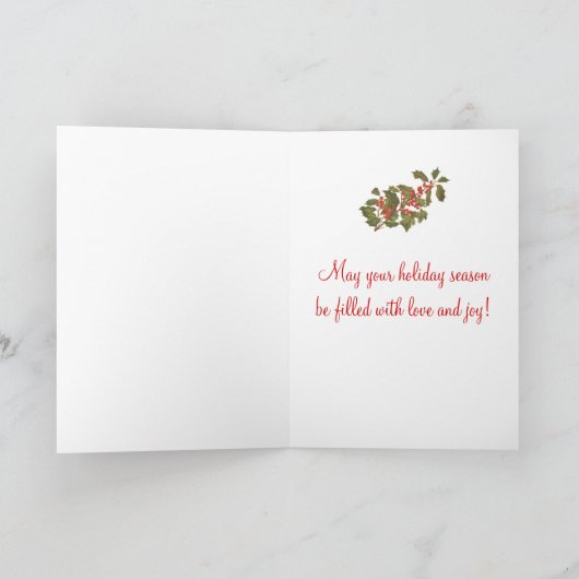  kerstWenskaart Retro Feestdagen Kaart (Binnen)