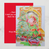 Kerstwenskaart voor kinderen. feestdagenkaart (Voorkant / Achterkant)