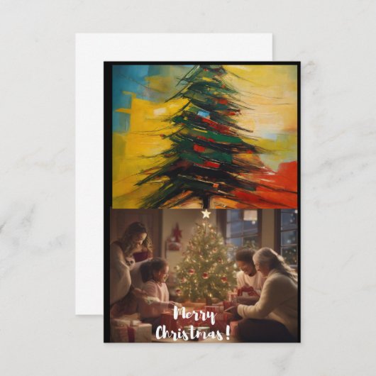 kerstwenskaarten bedankkaart (Voorkant / Achterkant)