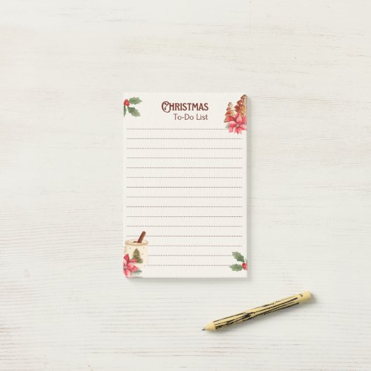 Kerstwenslijst Post-it® Notes (Op bureau)