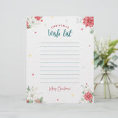 Kerstwenslijst voor volwassenen  (Staand voorkant)