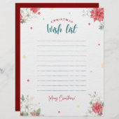 Kerstwenslijst voor volwassenen  (Voorkant / Achterkant)