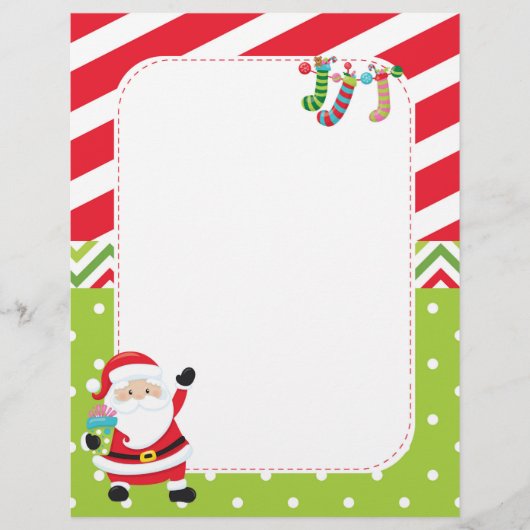 Kerstwerk voor de brief aan de Kerstman Briefhoofd (Voorkant)