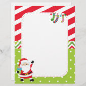 Kerstwerk voor de brief aan de Kerstman Briefhoofd (Voorkant / Achterkant)