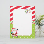 Kerstwerk voor de brief aan de Kerstman Briefhoofd (Staand voorkant)