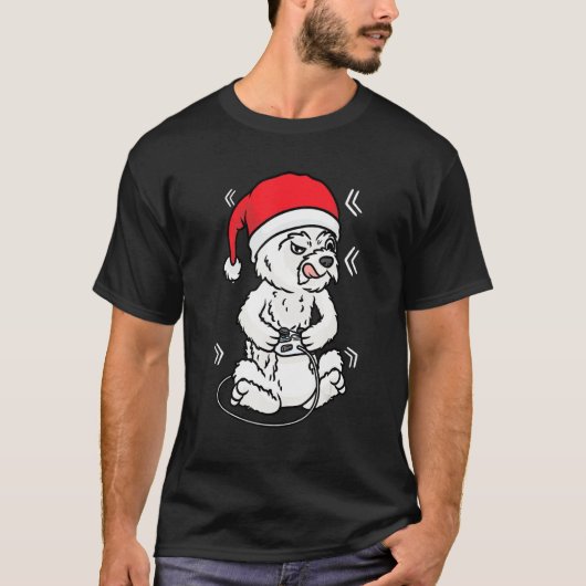 Kerstwestelijk Hoogland White Terrier Dog Video Ga T-shirt (Voorkant)